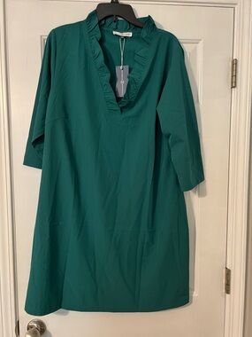 Michelle McDowell Ruffle V-Neck  Dress NWT